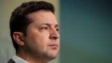 Imagem de Zelensky alerta sobre as ameaças nucleares da Rússia