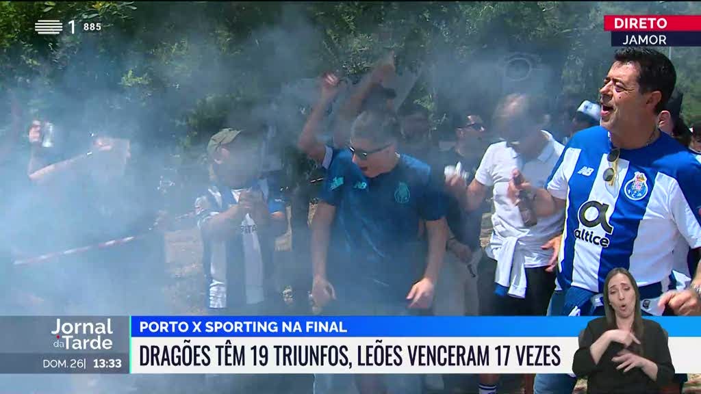 Adeptos já fazem a festa à volta do estádio do Jamor