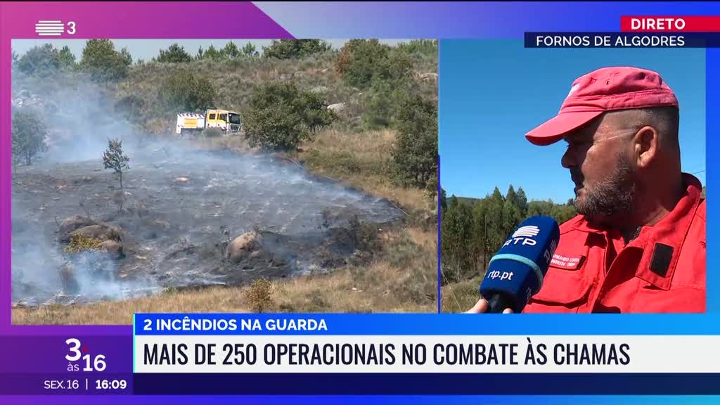 Incêndios na Guarda mobilizaram mais de 200 operacionais