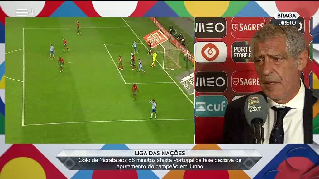 "Deixámos de conseguir ter bola", lamenta Fernando Santos