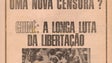Imagem de “Jornal cor-de-rosa” em exposição no Museu de Imprensa