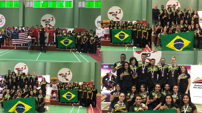 Imagem de Seleção brasileira de badminton, treinada pelo madeirense Marco Vasconcelos, foi terceira classificada nos Jogos Pan-Americanos por equipas