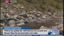 Imagem de Homem que caiu na levada da Ribeira dos Socorridos resgatado com vida (Vídeo)