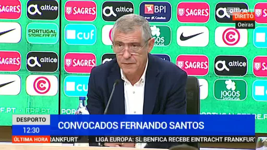 Fernando Santos anuncia lista de convocados para Euro`2020