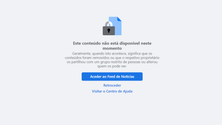 Imagem de Página do Facebook do Governo Regional indisponível