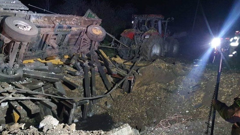 Imagem de Mísseis alegadamente russos atingem Polónia e causam dois mortos