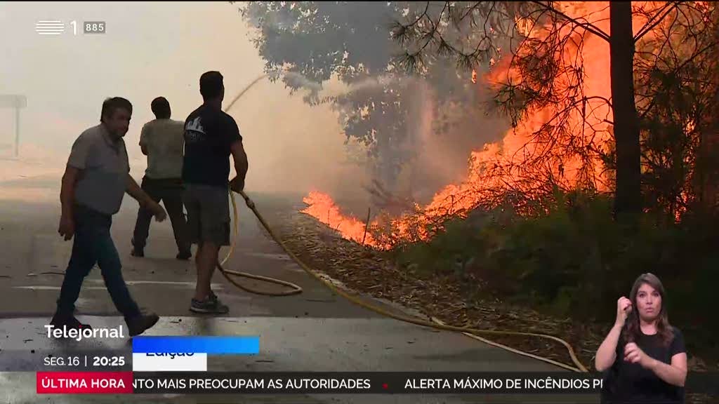 Três frentes ativas no incêndio de Penalva