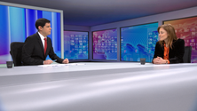 Imagem de Teresa Gonçalves em entrevista ao Telejornal