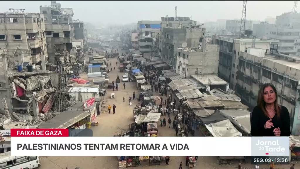 Palestinianos tentam regressar à normalidade