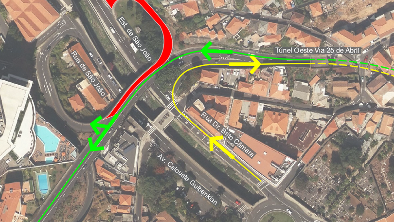 Trabalhos de manutenção motivam alterações de trânsito na Via 25 de Abril / Cota 40