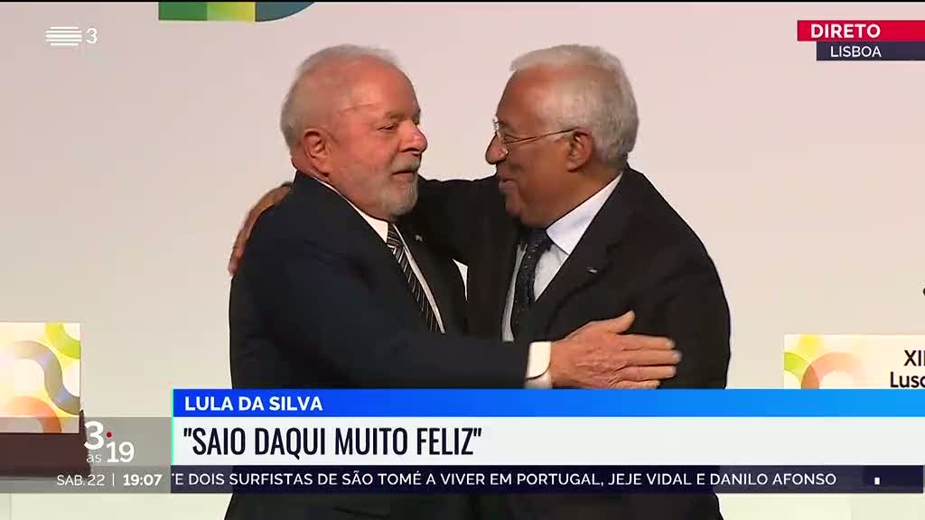 %u201CEsta é a sua casa%u201D, diz António Costa. %u201CO Brasil está de volta%u201D, responde Lula da Silva