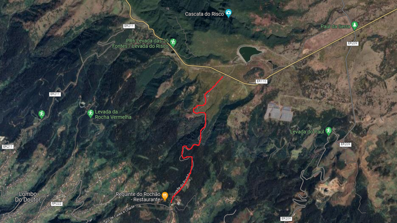 Incêndio florestal fecha estrada entre Loreto e Paul da Serra