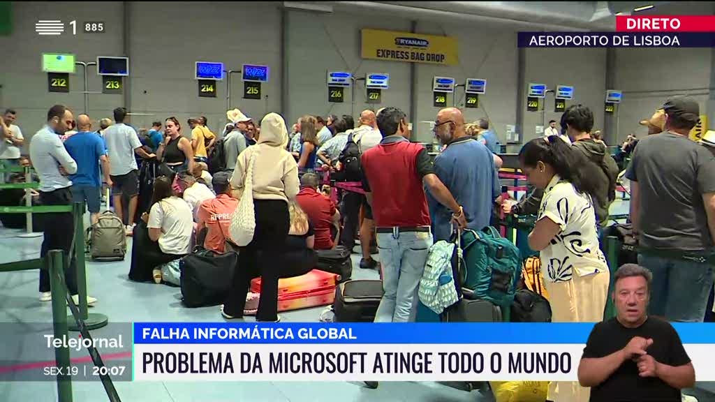 Efeitos da falha informática ainda se sentem no aeroporto de Lisboa