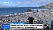 Imagem de Praia das Palmeiras interdita a banhos devido a rotura de conduta de esgoto (Vídeo)