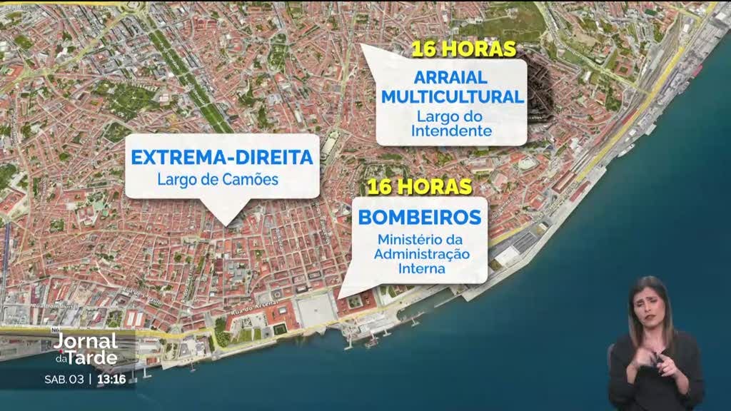 Lisboa vai ser palco de três manifestações este sábado