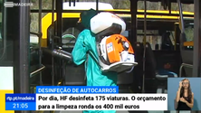 Imagem de 175 autocarros da Horários do Funchal são desinfetados diariamente (Vídeo)