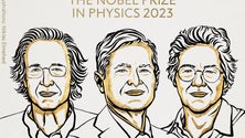 Imagem de Nobel da Física atribuído a cientistas por usarem laser para estudar eletrões