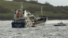 Navio encalhado na ilha Graciosa (Vídeo)