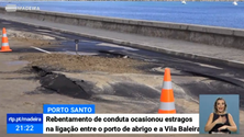 Imagem de Rebentamento de conduta fez estragos no Porto Santo (Vídeo)