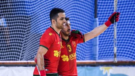 Imagem de Portugal na final do Mundial de hóquei em patins ao bater França