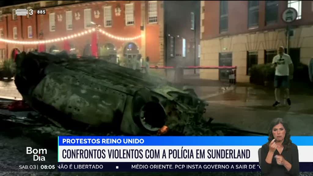 Reino Unido. Novos confrontos com a polícia em Sunderland