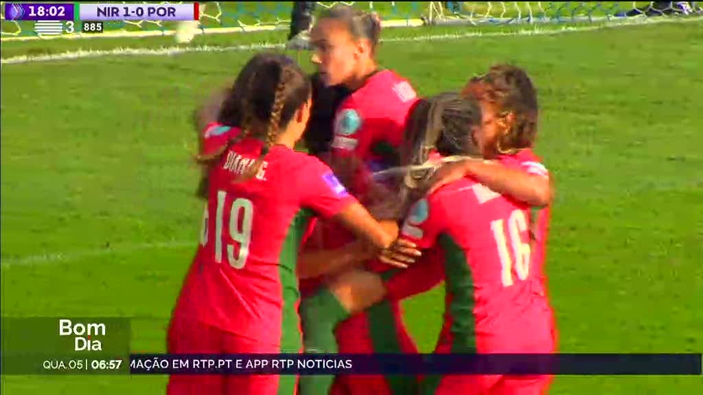 Euro2025 Feminino. Portugal vence Irlanda do Norte por 2-1