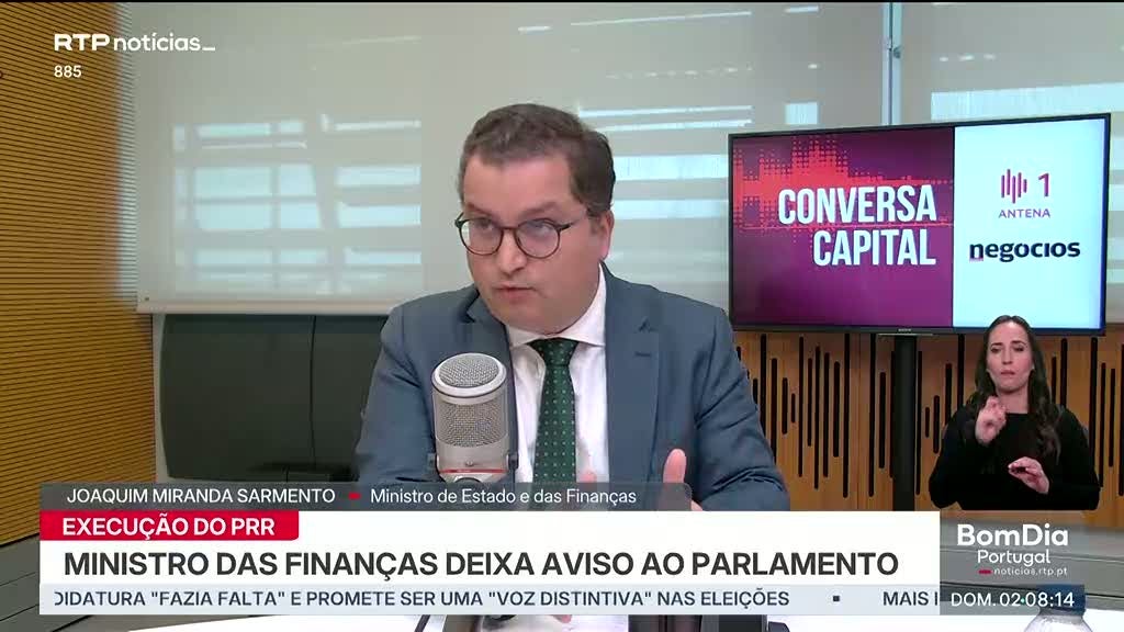Execução do PRR. Ministro das Finanças deixa aviso ao Parlamento