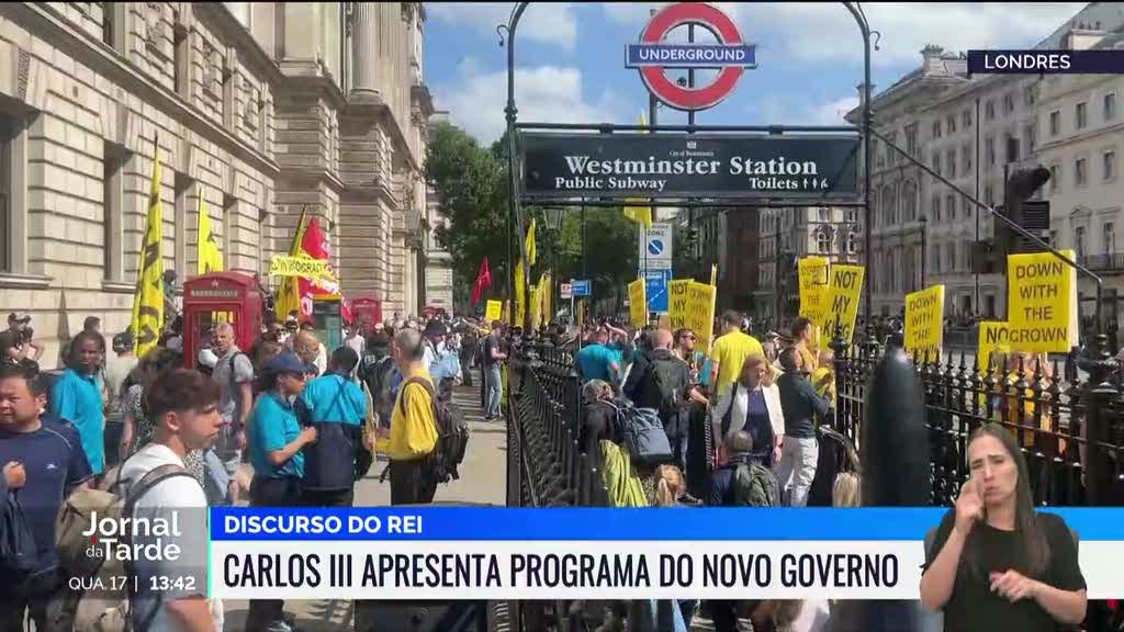 Londres. Primeira abertura em 15 anos do parlamento com governo e maioria trabalhista