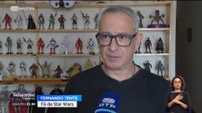 Imagem de Fãs de Star Wars entusiasmados com as filmagens na Madeira (vídeo)