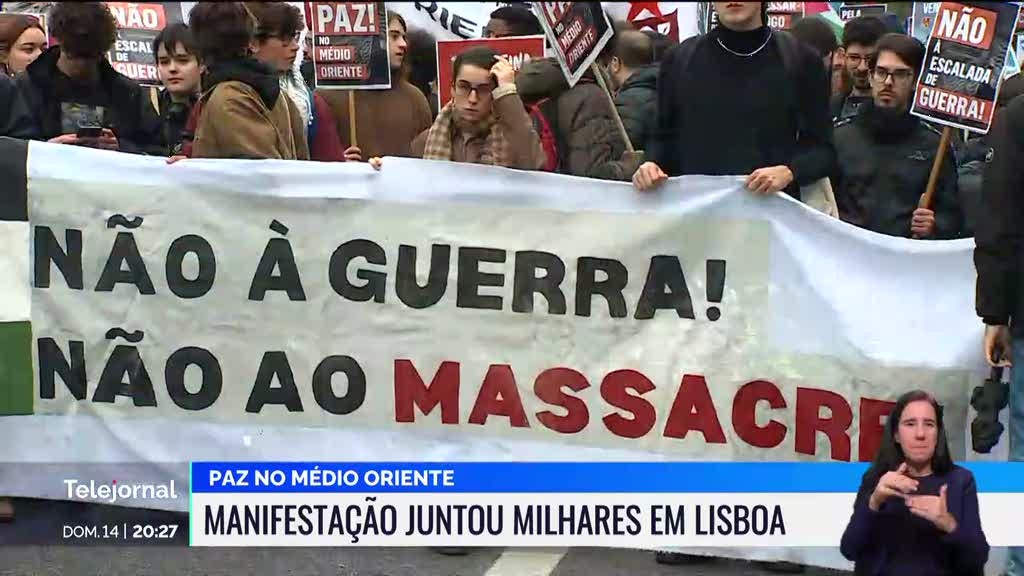 Manifestação pelo cessar fogo em Gaza juntou milhares de pessoas em Lisboa