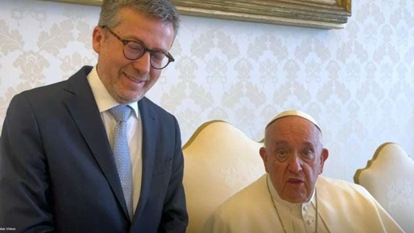 Imagem de Carlos Moedas foi recebido pelo Papa