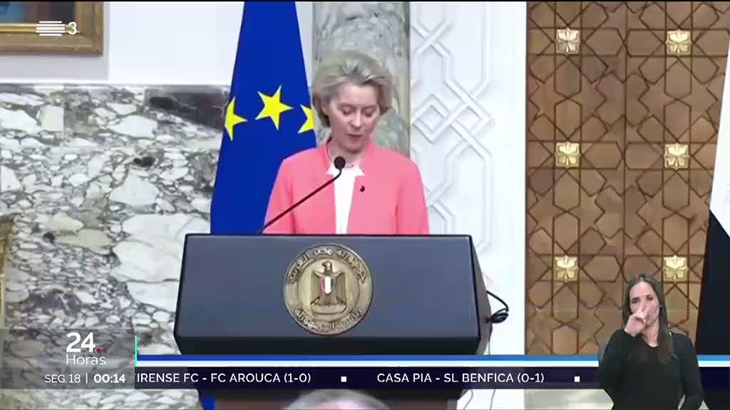 Gaza. Ursula von der Leyen pede cessar-fogo imediato