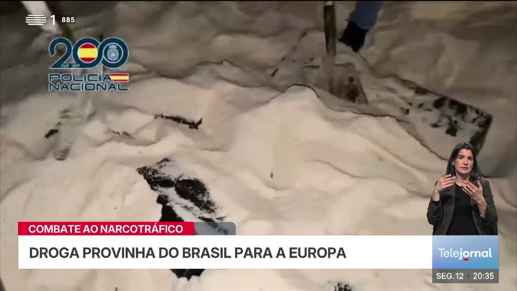 Polícia espanhola apreende 10 toneladas de cocaína