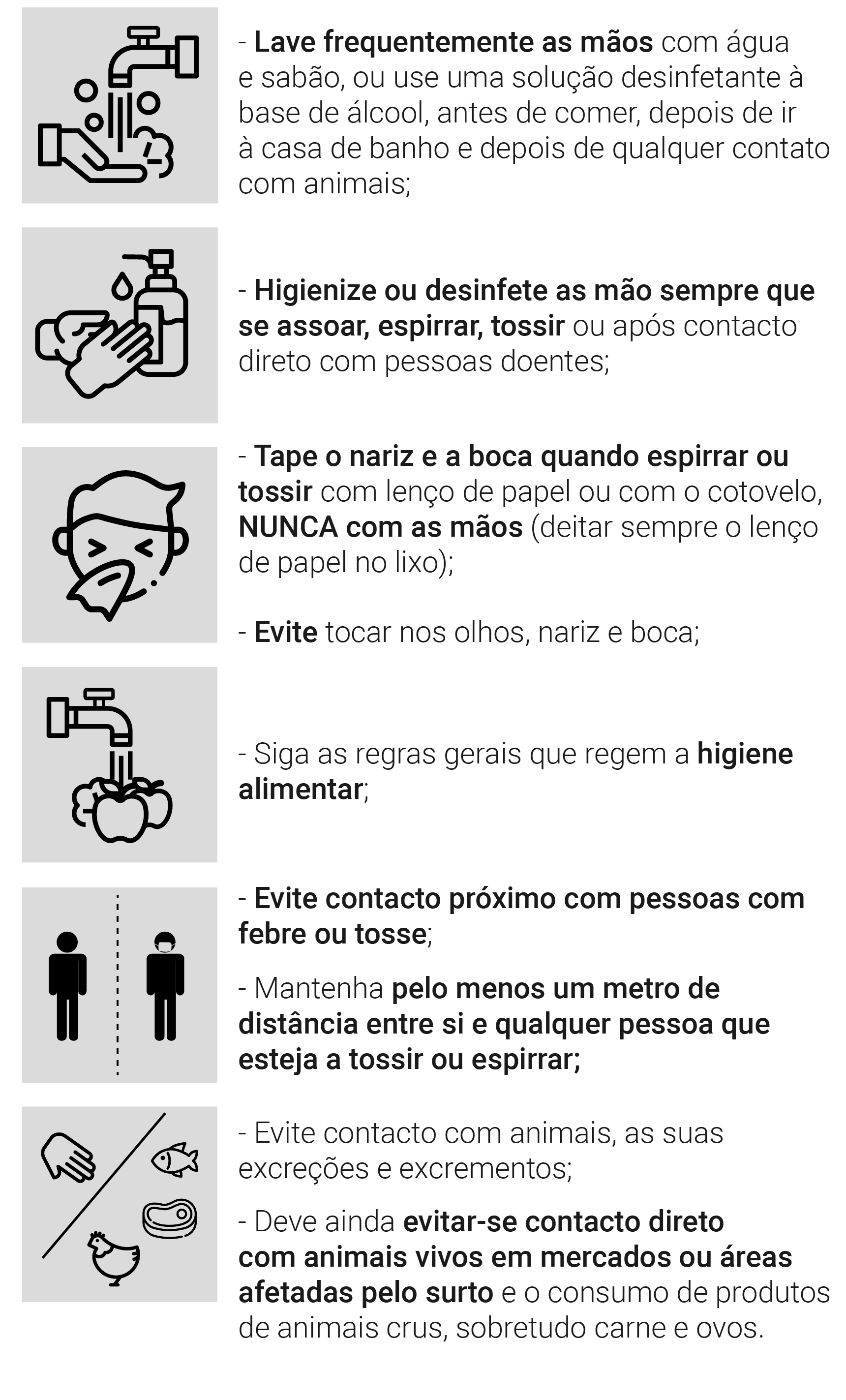 medidas de reduçao da tramissao de doenca