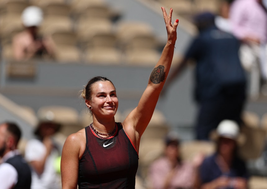 Roland Garros. Aryna Sabalenka apura-se para a segunda ronda