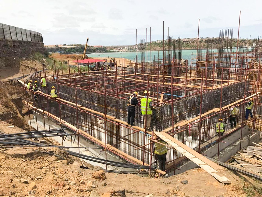 As obras prosseguem a bom ritmo
