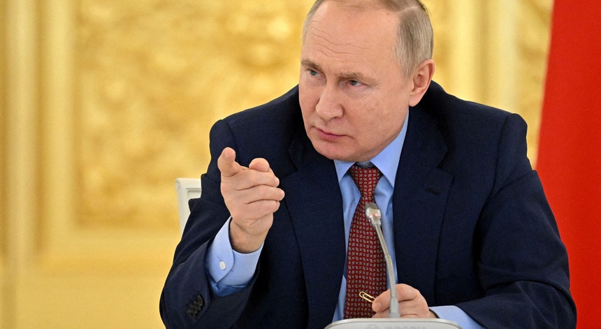 Presidente da Rússia, Vladimir Putin, no Kremlin em fevereiro de 2022
