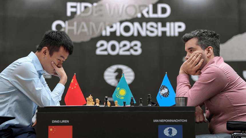 Mundial de xadrez empatado entre chinês e russo