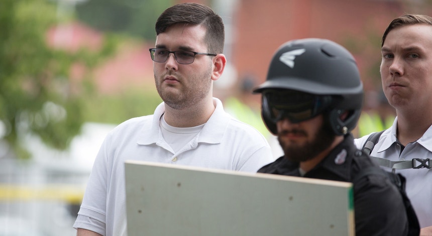 Alex Fields no encontro “Unite the Right”, no Emancipation Park
