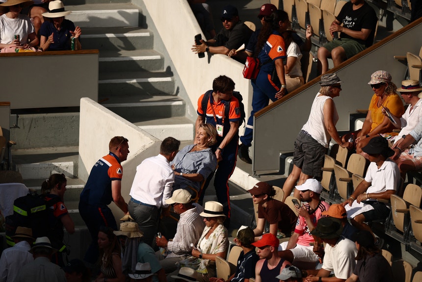 Roland-Garros. Socorristas foram solicitados a prestar assistência 28 vezes, só esta terça-feira