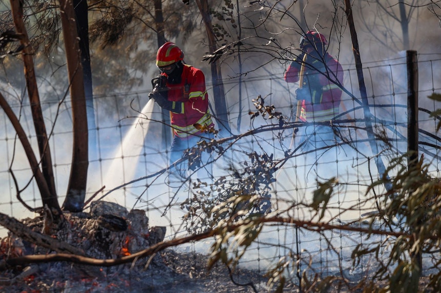 Combate às chamas em Amora, Seixal, setembro de 2024
