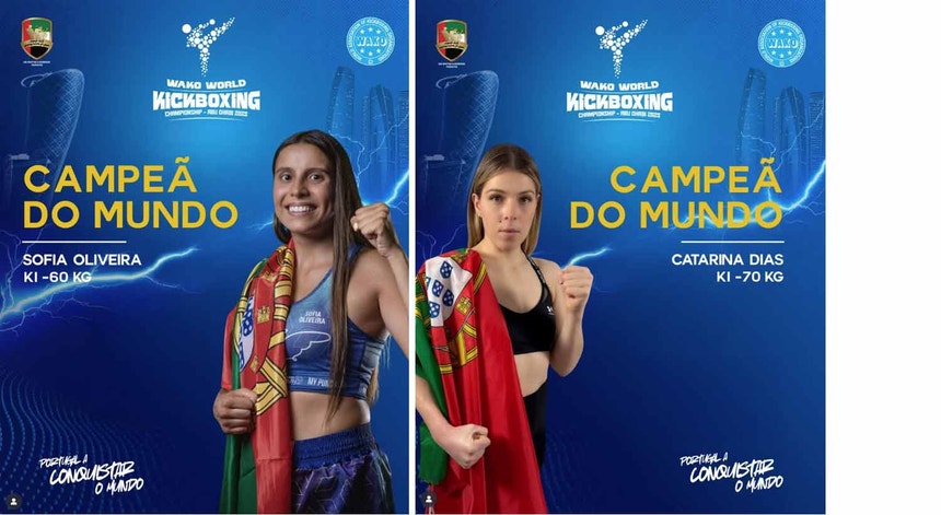 Sofia Oliveira e Catarina Dias sagram-se campeãs mundiais de kickboxing