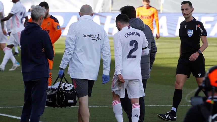 Carvajal está fora de jogo durante um mês
