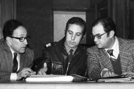 Reunião da coordenadora do MFA, com Vasco Gonçalves, Franco Charais e Melo Antunes
