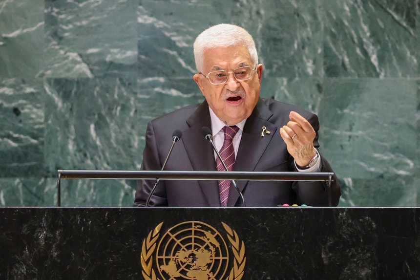 Mahmoud Abbas, presidente da Autoridade Palestiniana.
