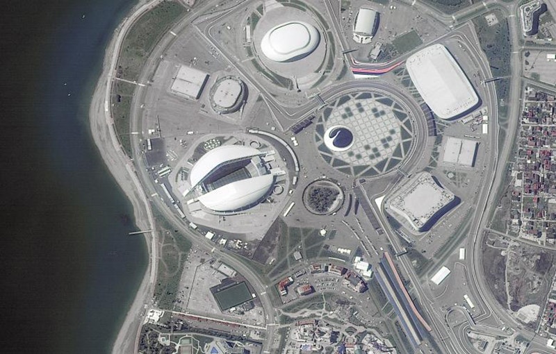  Localizado em Sochi, com capacidade de 48.000 lugares /Foto: ROSCOSMOS via Reuters 