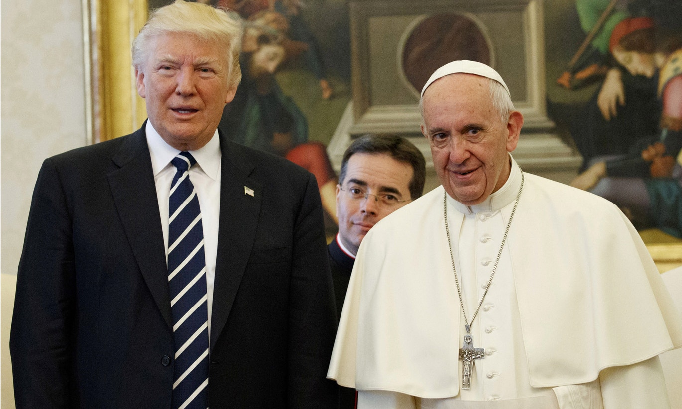  2017. Presidente Donald Trump encontra-se com o Papa, no Vaticano | Evan Vucci - Reuters 
