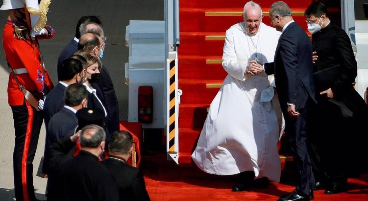  Papa Francisco recebido por Mustafa Al-Kadhimi, Primeiro Ministro iraquiano | EPA 
