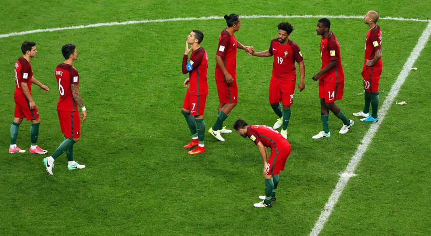 A seleção portuguesa ficou desiludida com o afastamento da final da taça das Confederações
