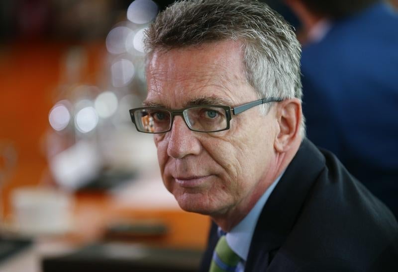 Thomas de Mazi&eacute;re, ministro do Interior da Alemanha Foto: Reuters